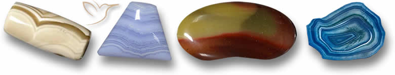 Pierres gemmes d'agate de forme insolite