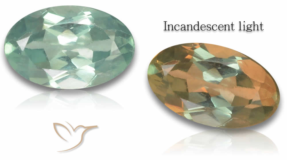 Pierres précieuses naturelles d'alexandrite