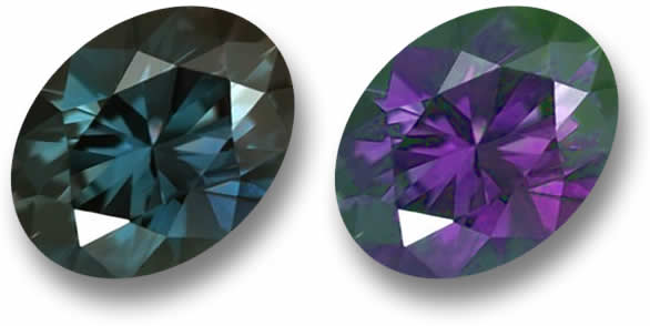 Saphir à changement de couleur en vrac à vendre