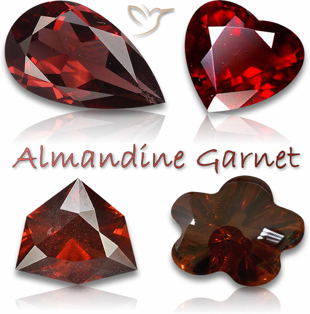 Acheter des pierres précieuses de grenat almandin rouge