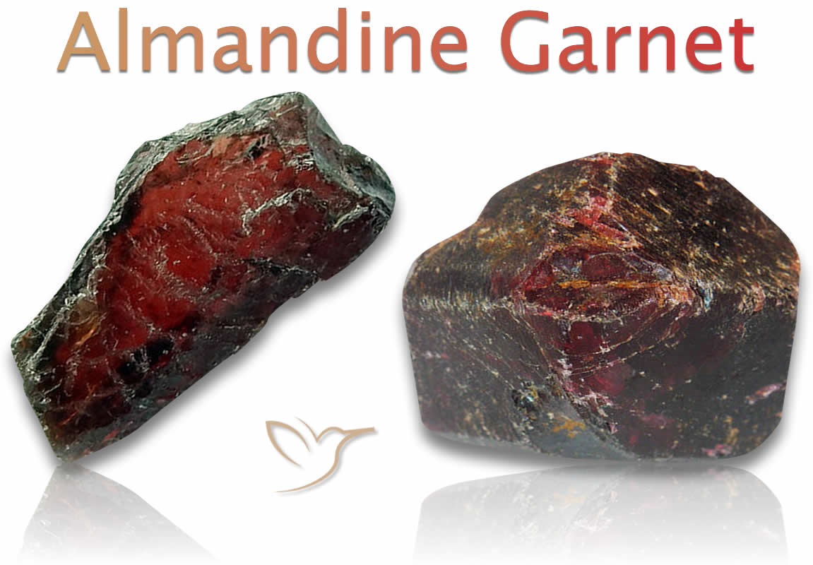 Pierres brutes de grenat almandin