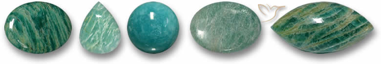 Pierres précieuses d'amazonite