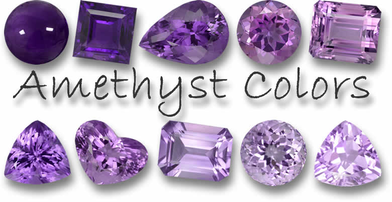 Gamme de couleurs d'améthyste