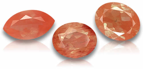 Pierres gemmes de feldspath andésine
