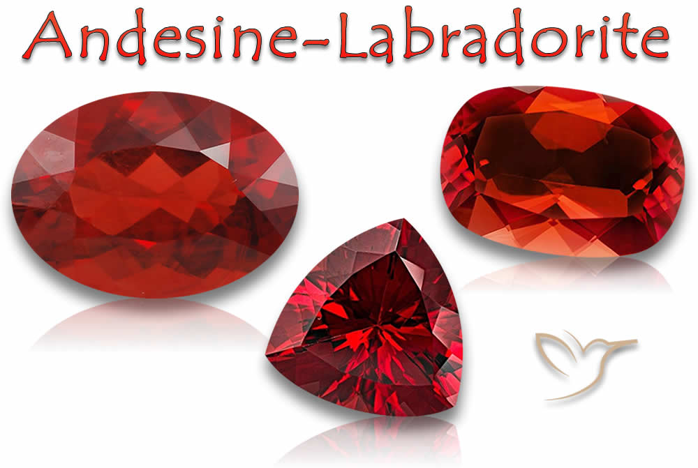 Acheter des pierres précieuses d'andésine labradorite rouge