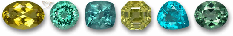 Pierres précieuses d'apatite