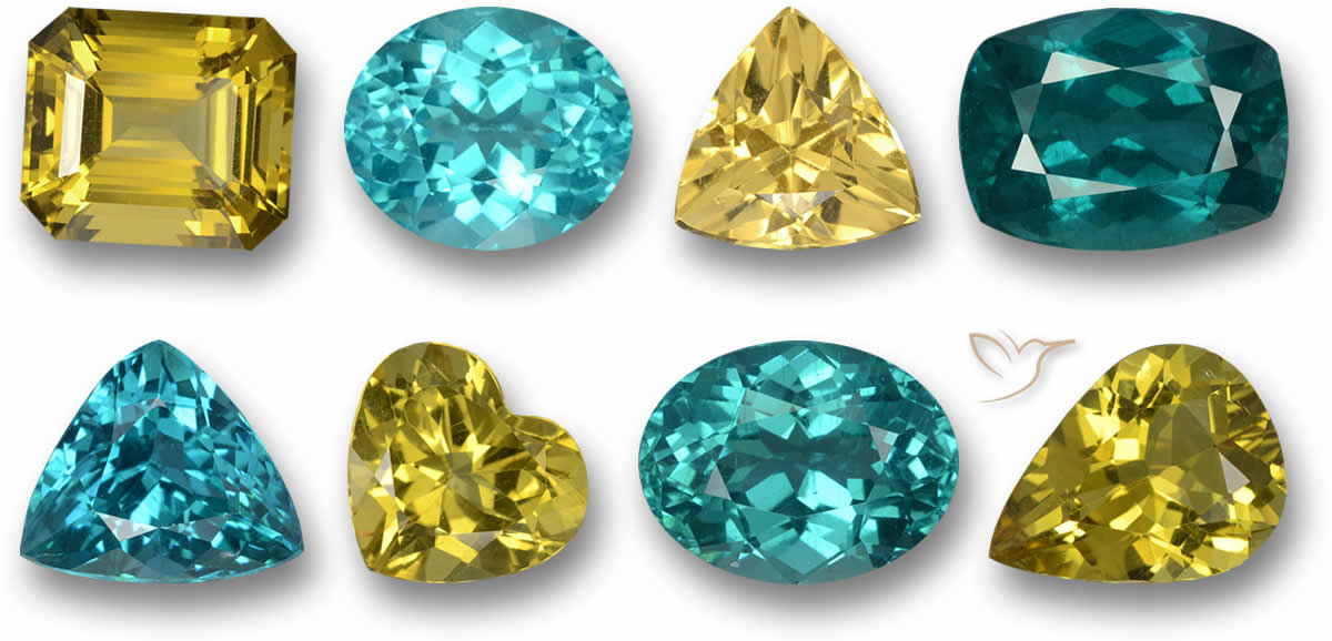 Pierre précieuse d'apatite bleue