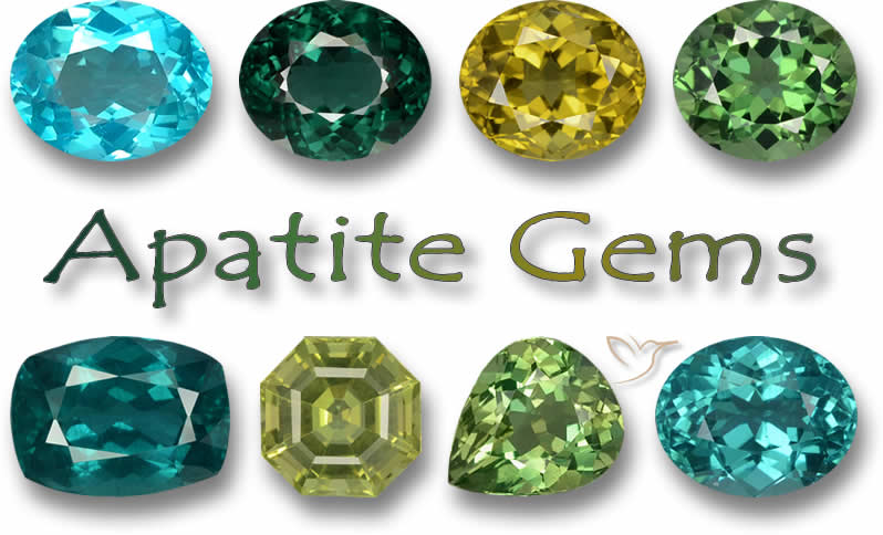 Pierres précieuses d'apatite naturelle