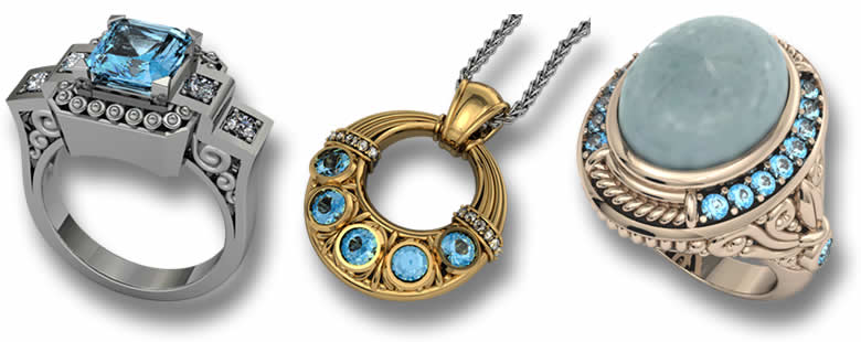 Création de bijoux aigue-marine par GemSelect