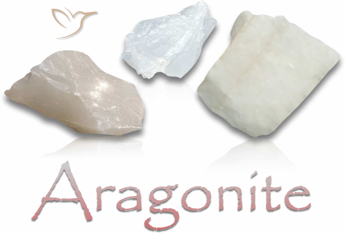 Pierres précieuses brutes d'aragonite blanche