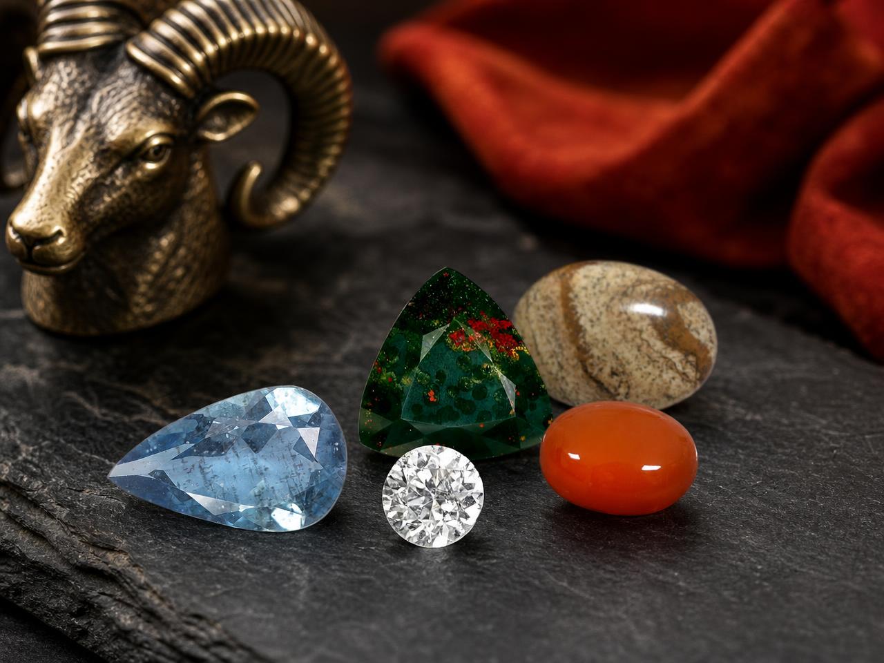 Pierres précieuses non serties associées au signe astrologique du Bélier