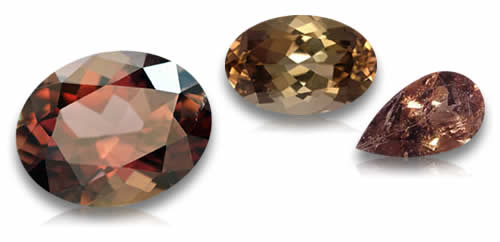 Pierres précieuses d'Axinite