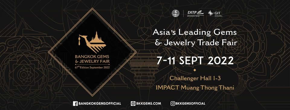 Salon des pierres précieuses et de la joaillerie de Bangkok 2022 – Crédit image : www.bkkgems.com
