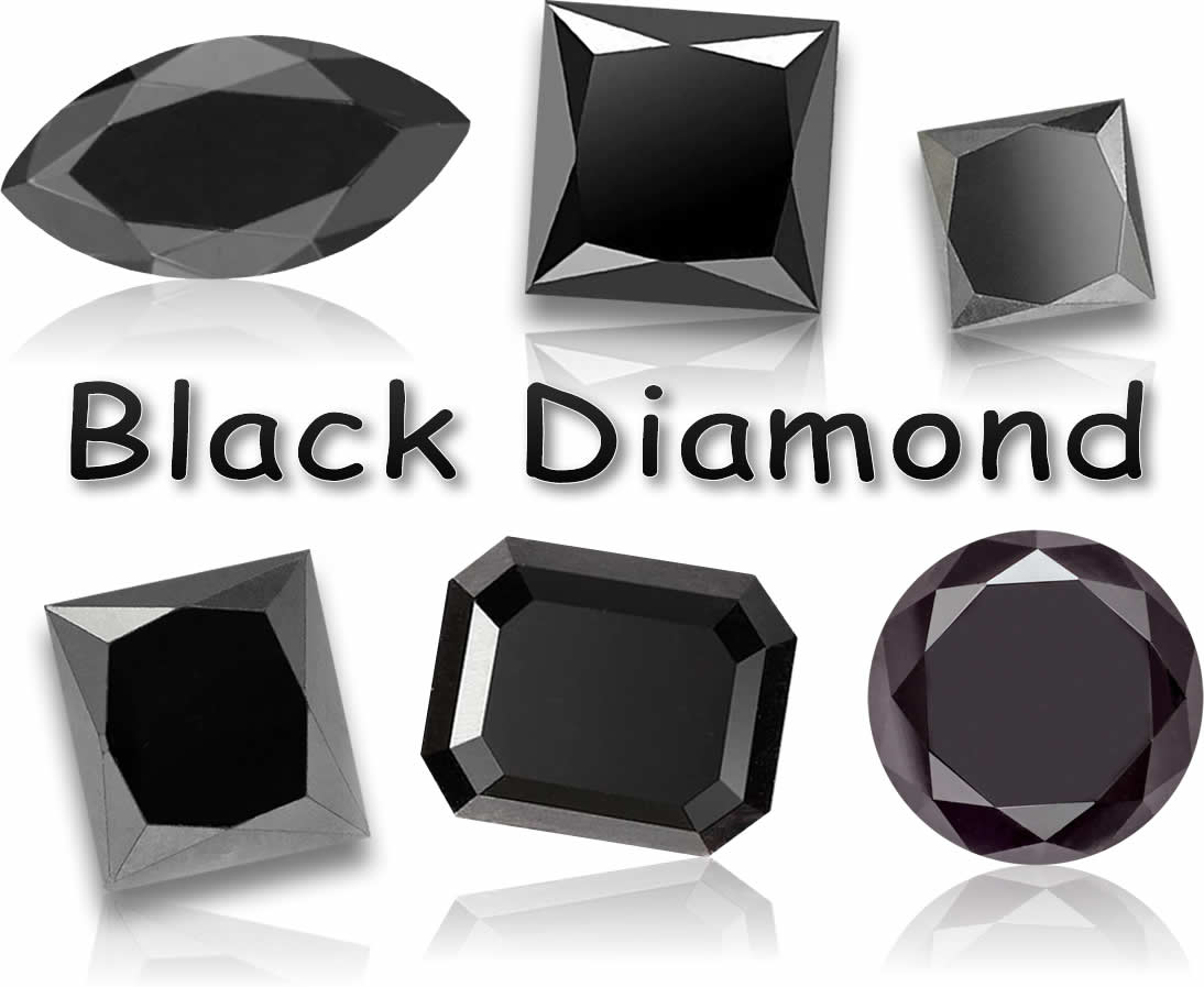 Pierres précieuses certifiées en diamant noir de GemSelect