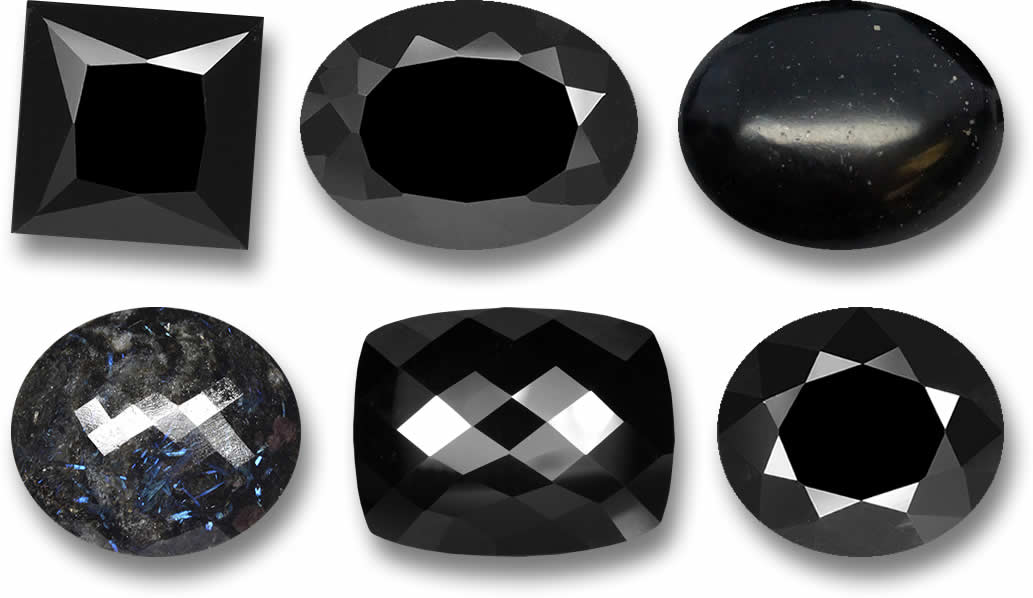 Pierres précieuses noires