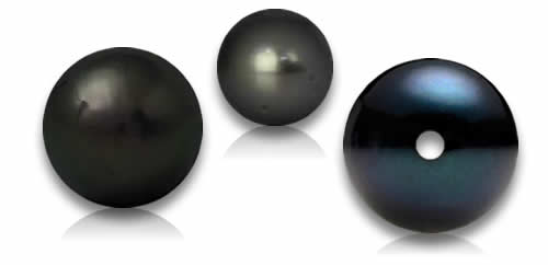 Pierres précieuses naturelles de perles noires