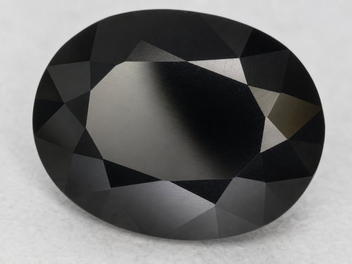 Gros plan sur des pierres précieuses de tourmaline noire naturelle