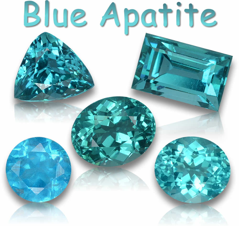 Pierres précieuses d'apatite bleue naturelle à vendre