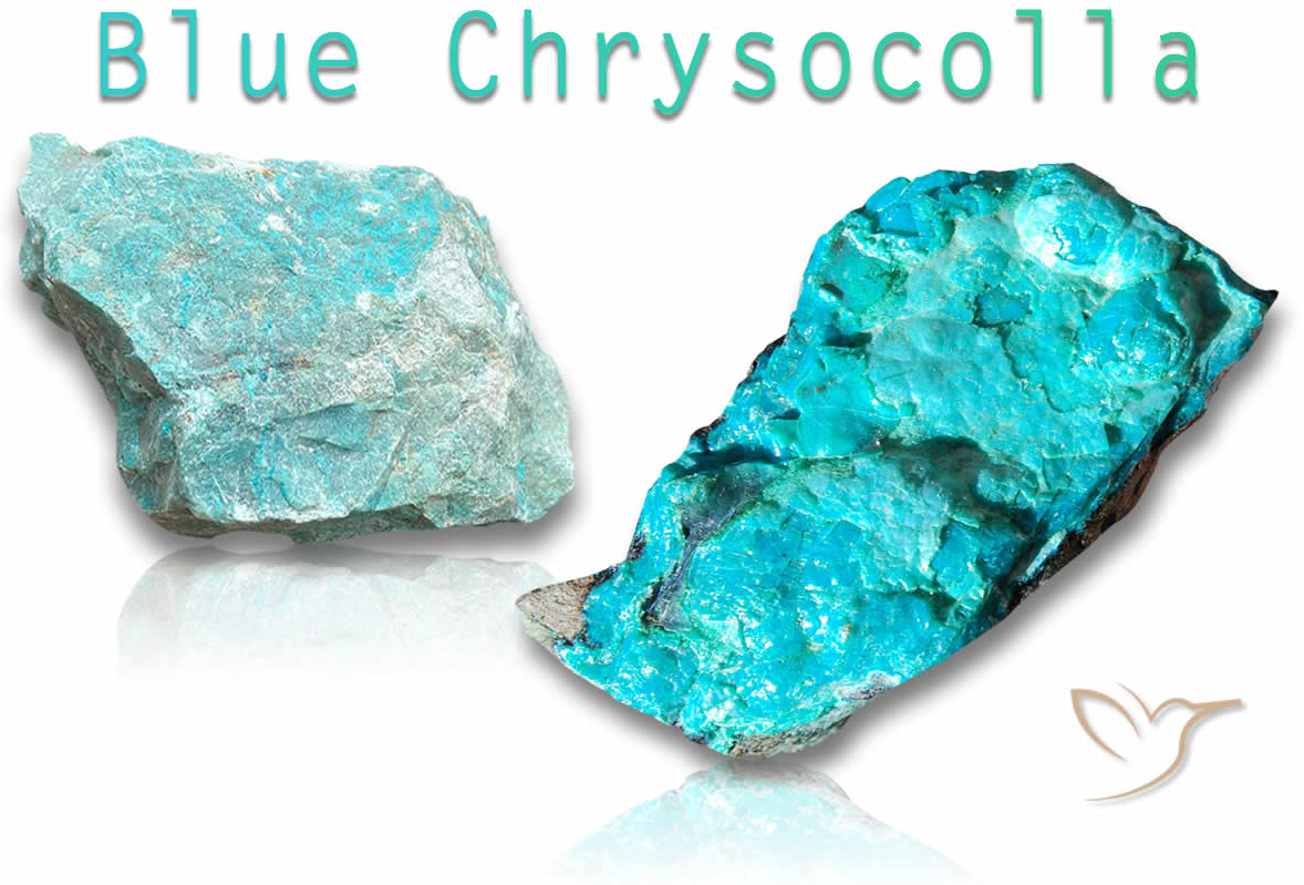 Pierres brutes chrysocolle bleue