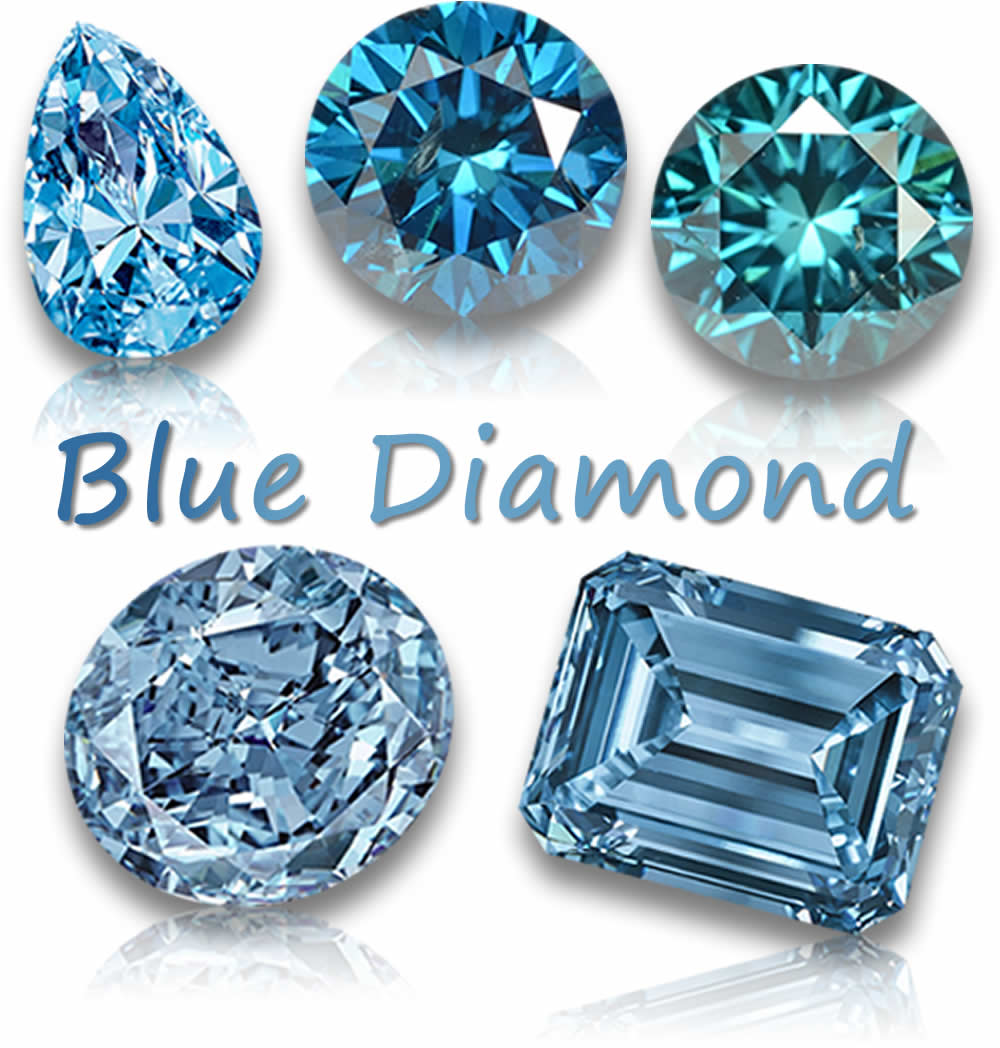 Pierres précieuses naturelles de diamant bleu