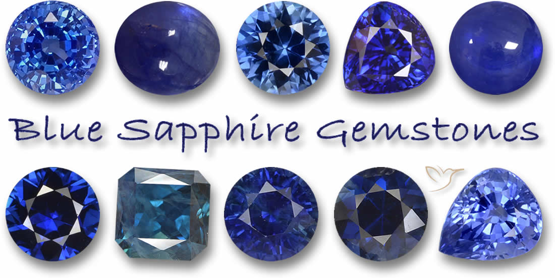 Pierres précieuses en saphir bleu