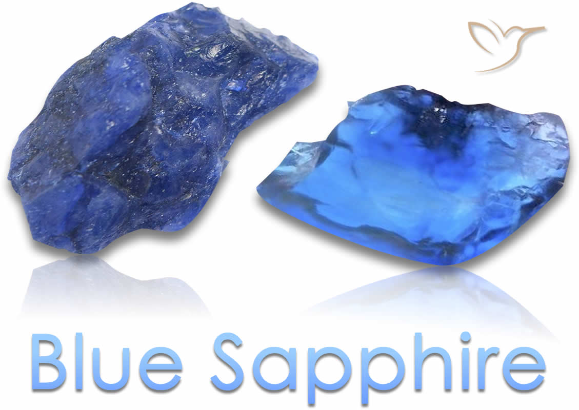 Pierres brutes saphir bleu