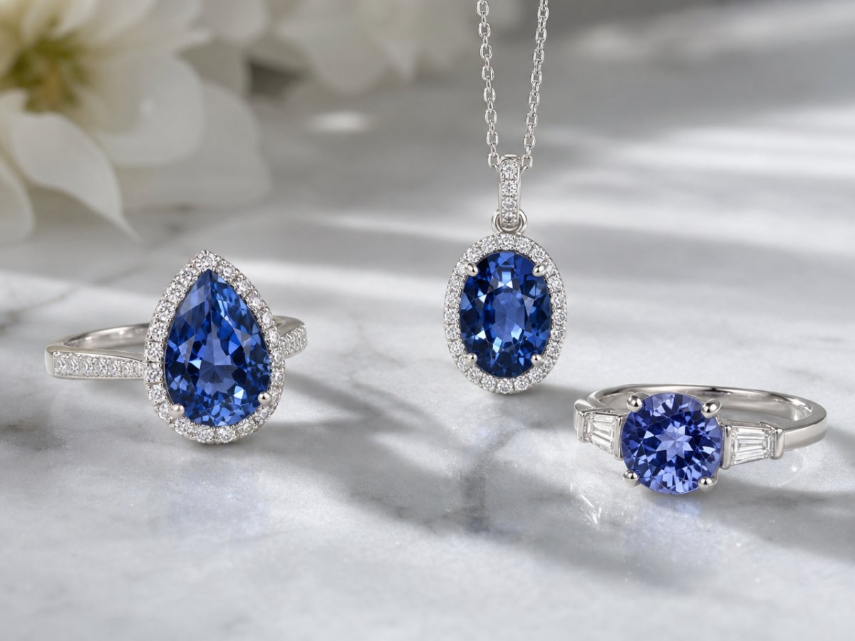 Les spinelles bleues sont présentées en joaillerie