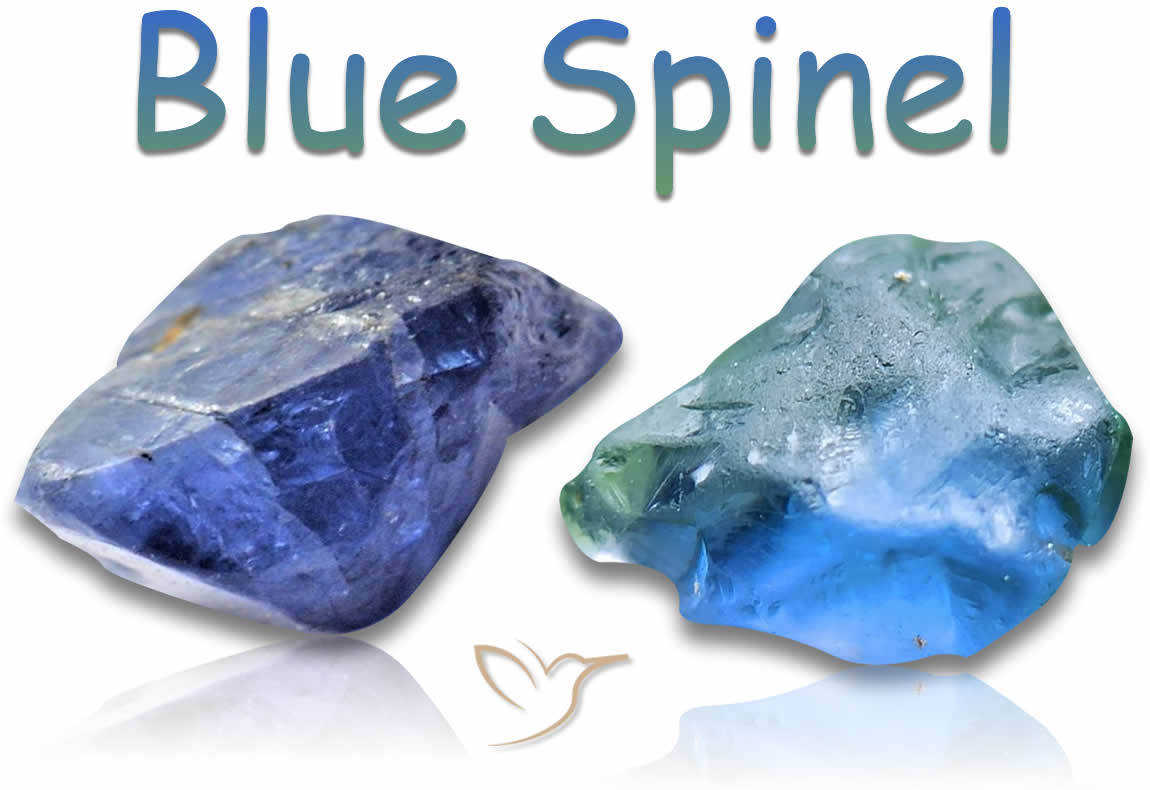Pierres brutes spinelle bleue