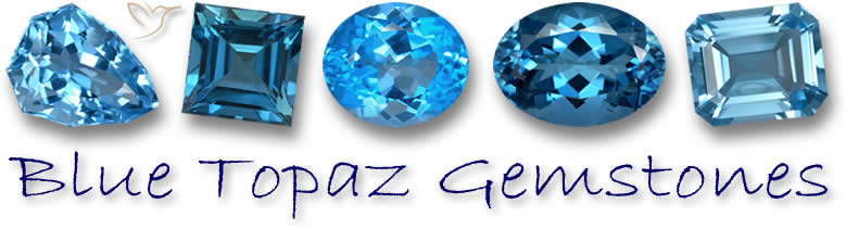 Pierres précieuses de topaze bleue