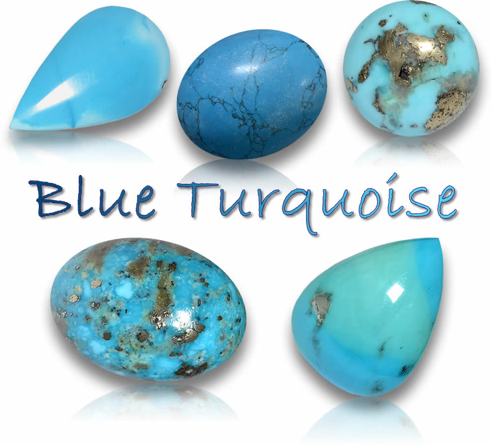 Pierres précieuses turquoise bleues naturelles à vendre