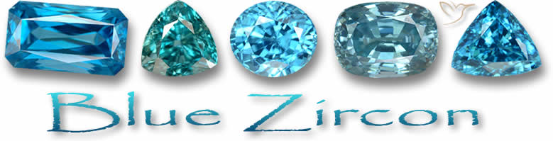 Pierres précieuses en zircone bleue