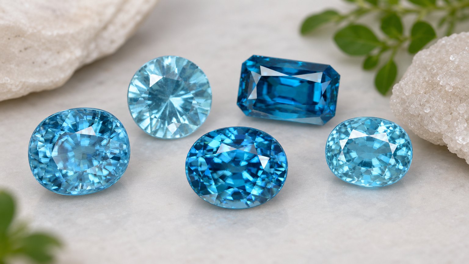 Pierres précieuses de zircon bleu naturel - guide d'achat