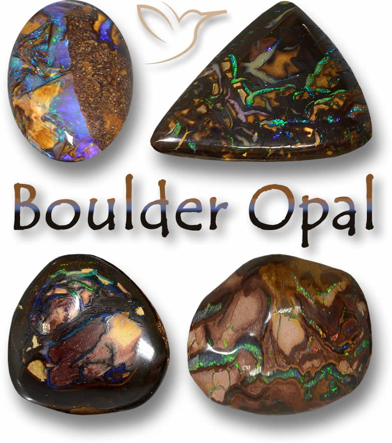pierres gemmes d'opale boulder
