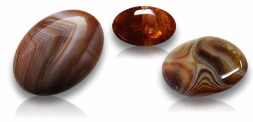 Pierres précieuses d'agate