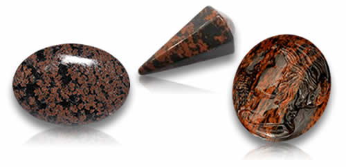 Pierres précieuses d'obsidienne