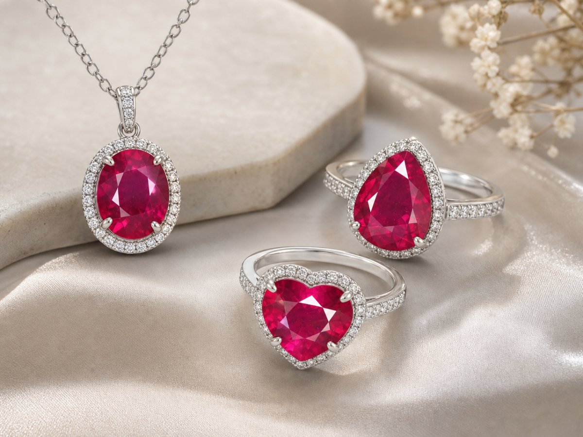 Rubis de Birmanie présentés en joaillerie