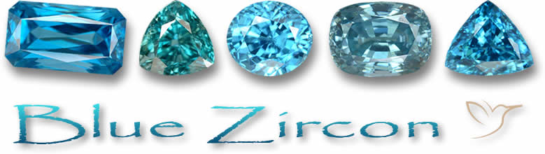 Pierres précieuses en zircon bleu