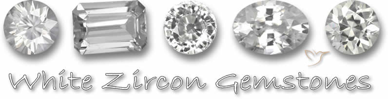Pierres précieuses en zircon blanc