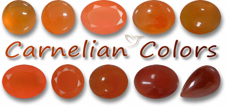 Couleurs de pierres gemmes de cornaline