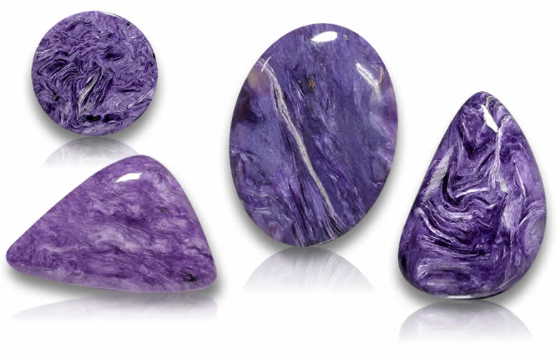 Shop Loose Charoite - Purple Charoite for Jewelry, Polished and Cabochon Selection