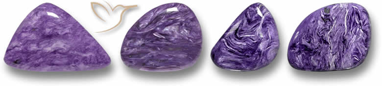 Pierres de charoïte de forme insolite