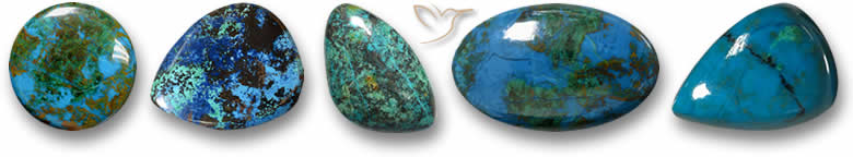 Pierres précieuses de chrysocolle