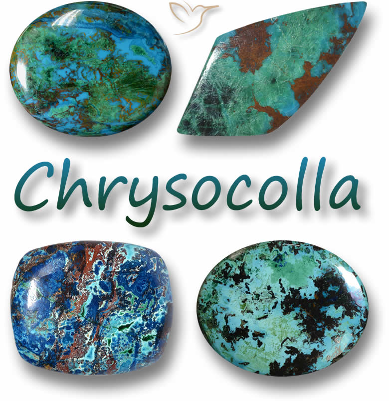 Pierres précieuses de chrysocolle