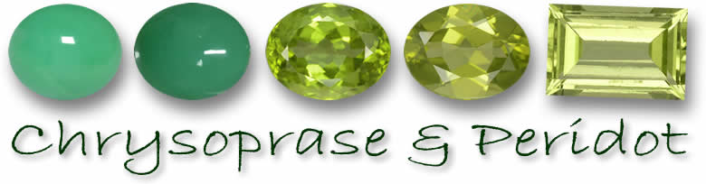 Chrysoprase et péridots
