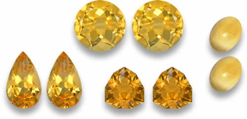 Achetez Paires de citrines assorties Pierres précieuses