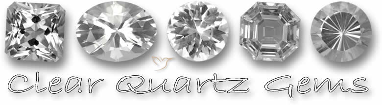 Pierres précieuses de quartz blanc