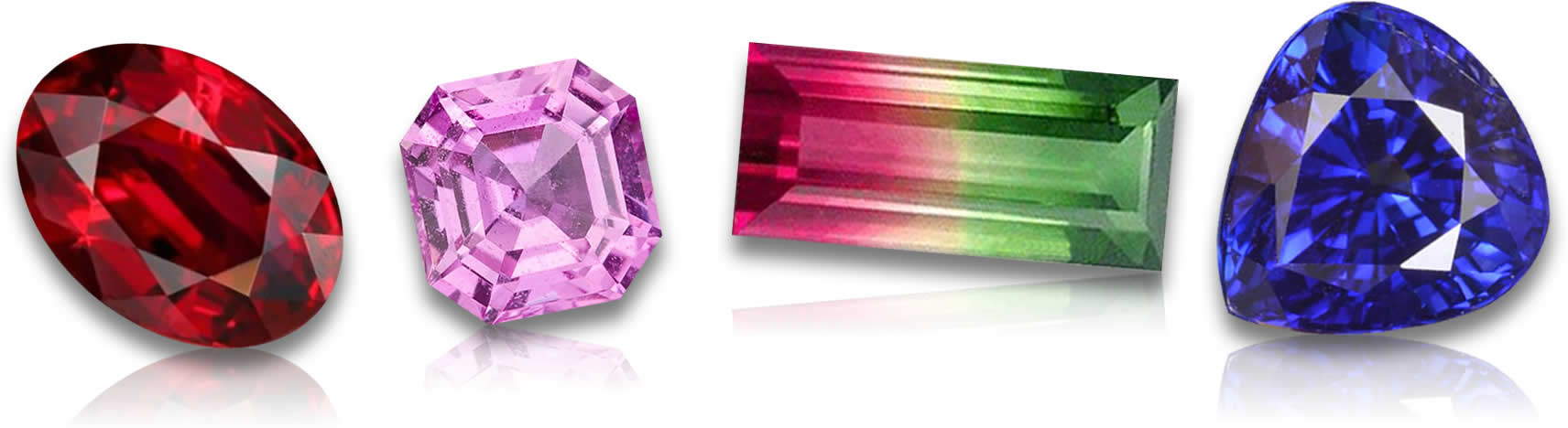 Pierres précieuses colorées