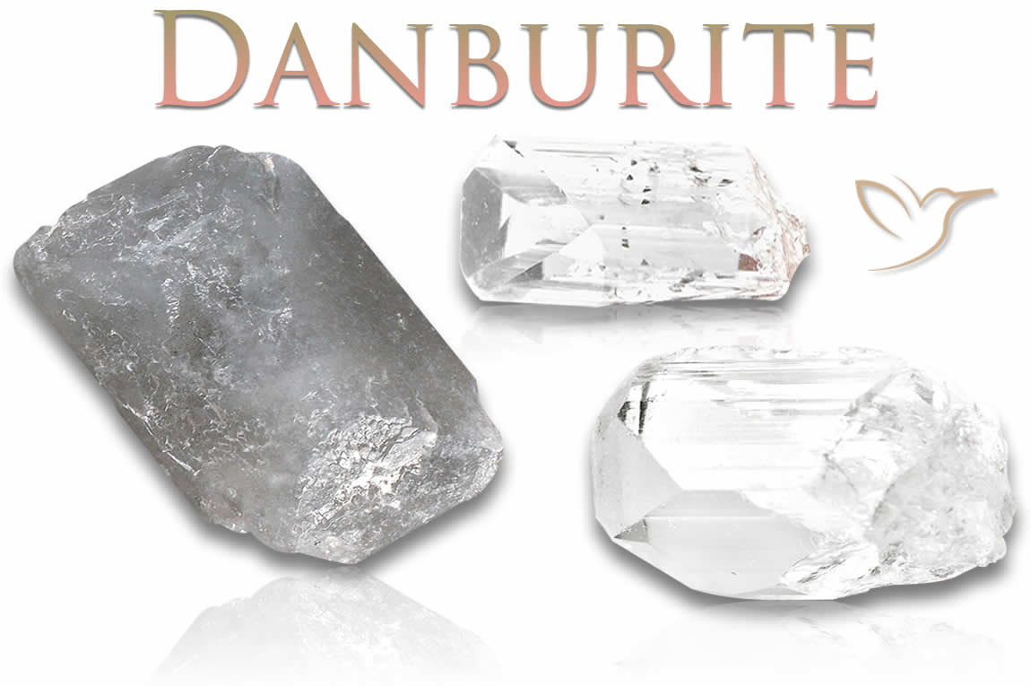 Pierres précieuses brutes de Danburite blanche