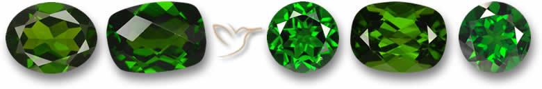 Pierres précieuses de diopside
