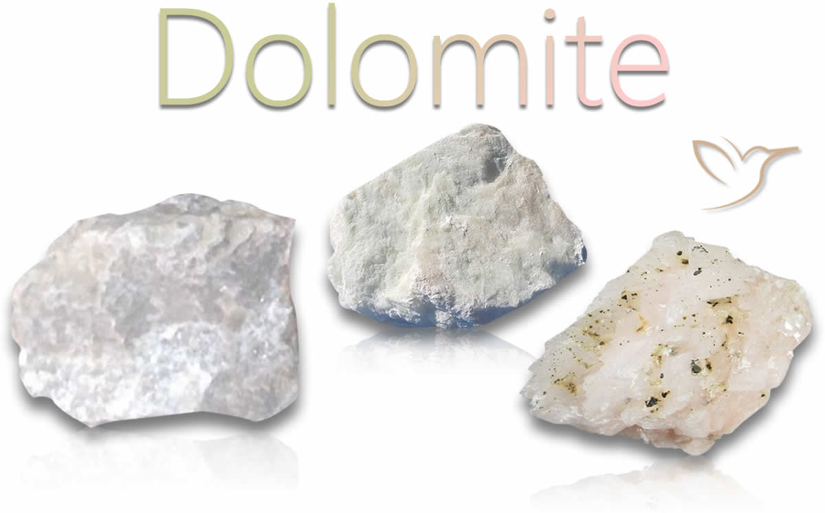Pierres précieuses brutes de dolomite blanche